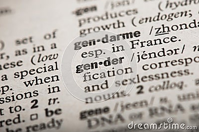 Gender in dictionary Stock Photo