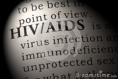 Definition of HIV/AIDS Stock Photo