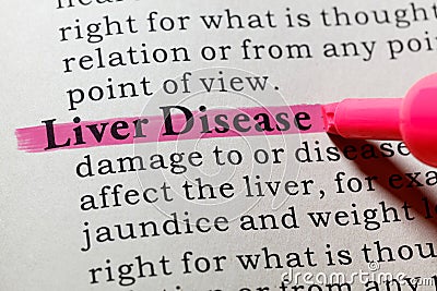Definition of liver disease Stock Photo
