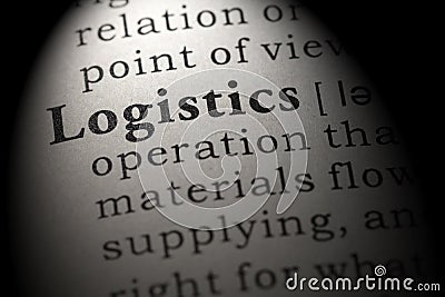 Definition of logistics Stock Photo
