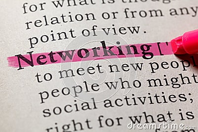 Definition of networking Stock Photo