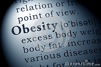 Definition of obesity Stock Photo