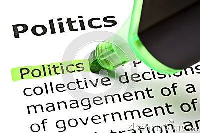 Definition Of Politics Stock Photo