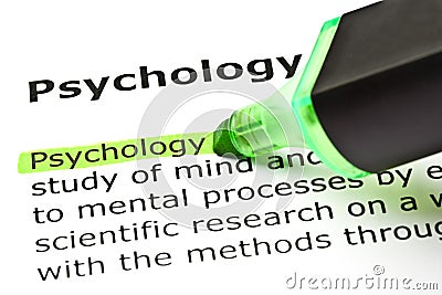 Definition Of Psychology Stock Photo