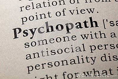 Definition of psychopath Stock Photo