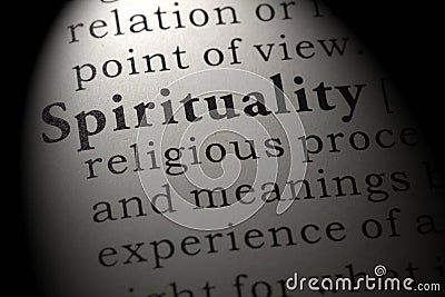 Definition of spirituality Stock Photo