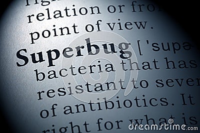 Definition of superbug Stock Photo