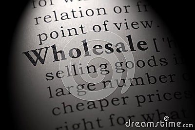 Definition of wholesale Stock Photo