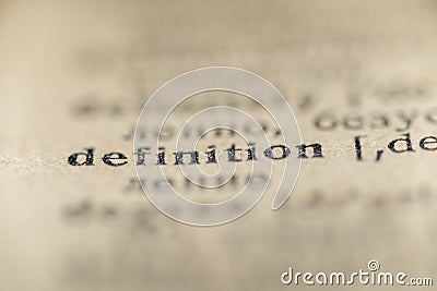 Definition word dictionary Stock Photo