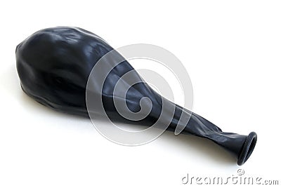 Deflated Blue Balloon Stock Photo