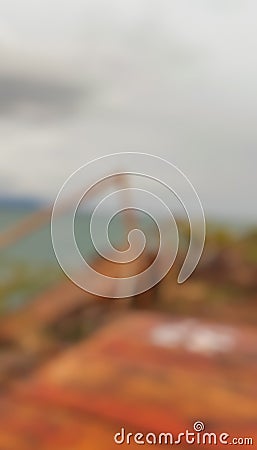 Defocused abstract background of Ulele Sea, Banda Aceh Stock Photo