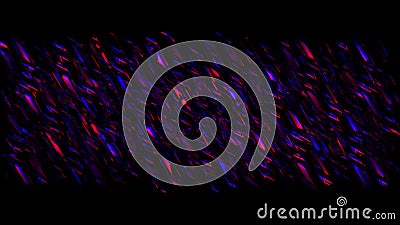 Defocused bokeh flashing lights on a black background, seamless loop. Motion. Seamless loop moving diagonal glowing Stock Photo