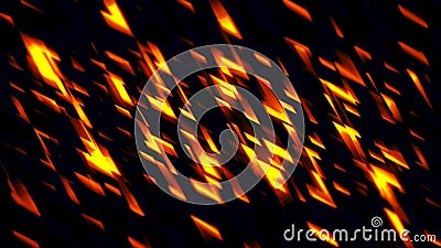 Defocused bokeh flashing lights on a black background, seamless loop. Motion. Seamless loop moving diagonal glowing Stock Photo