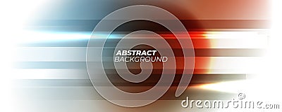 Defocused bright colored abstract background with horizontal dynamic lines. Blurred vibrant color gradients. Vector Illustration