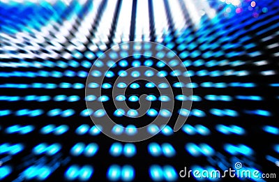 Defocused colored LEDs, Blue blur abstract background Stock Photo