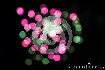 Colorful Fireworks Explosion Bokeh Particles Background Stock Photo