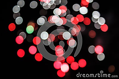 Colorful Fireworks Explosion Bokeh Particles Background Stock Photo