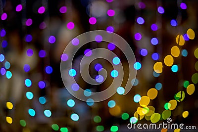 Defocussed background image of colourful lights Stock Photo