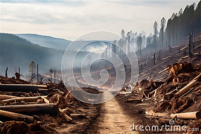Deforestation and forest degradation Stock Photo