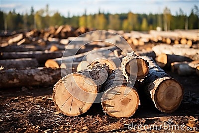 Deforestation in rural areas Stock Photo