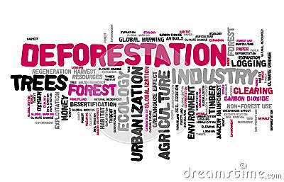 Deforestation sign Stock Photo