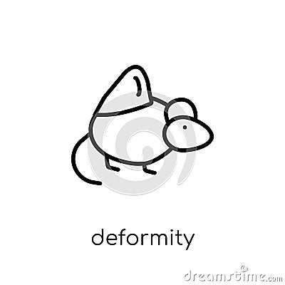 Deformity icon. Trendy modern flat linear vector Deformity icon Vector Illustration