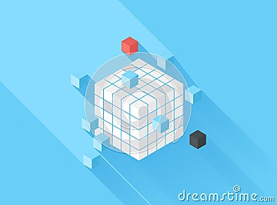 Defragmentation Vector Illustration