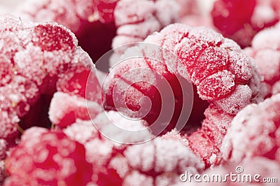 Defrost raspberry Stock Photo