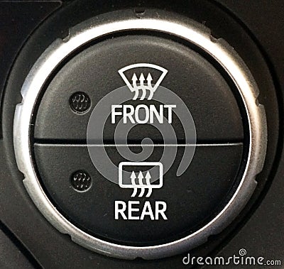 Defrost switch for Hybrid car, automobile industry Stock Photo