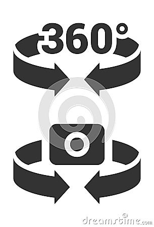 360 degree camera Vector Illustration