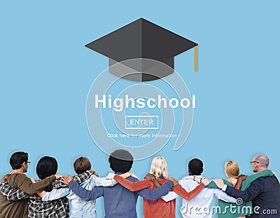 Degree Diploma High School Educational Concept Stock Photo