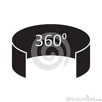 360 degree Flat inside vector icon which can easily modify or edit Vector Illustration