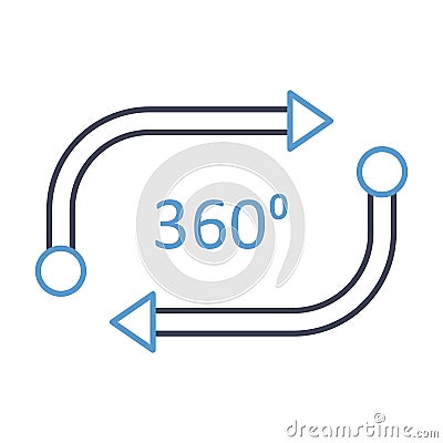 360 degree Flat inside vector icon which can easily modify or edit Vector Illustration