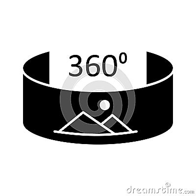 360 degree image Flat inside vector icon which can easily modify or edit Vector Illustration