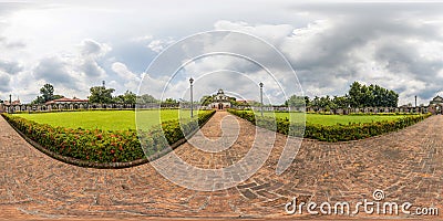 360-degree pano: Underground Cemetery, Nagcarlan, Laguna, Philippines Stock Photo