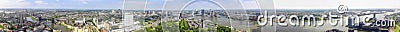 360 degree panorama taken from the Rotterdam`s Euromast Stock Photo