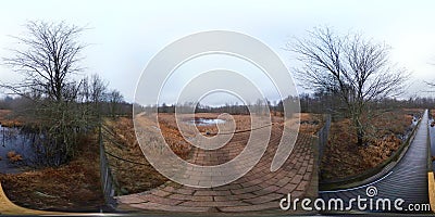 360 Degree, Spherical, Seamless Panorama of a Trail Stock Photo