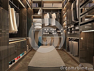 360 degrees of home interior,dress room Stock Photo
