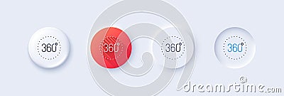 360 degrees line icon. Panoramic view sign. VR technology simulation. Line icons. Vector Vector Illustration