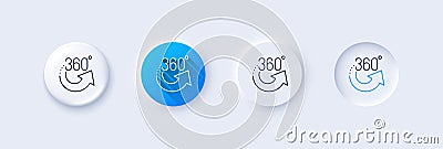 360 degrees line icon. VR simulation sign. Panoramic view. Line icons. Vector Vector Illustration