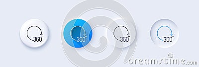 360 degrees line icon. VR simulation sign. Panoramic view. Line icons. Vector Vector Illustration