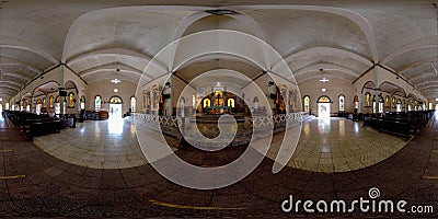 360 degree panorama: Holy Child Parish Church Bato Stock Photo