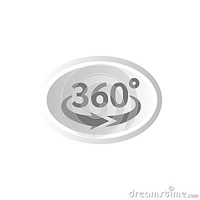 360 degrees view loop vector icon Vector Illustration