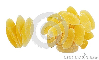 Dehydrated pineapple slices, sweet fruit Stock Photo