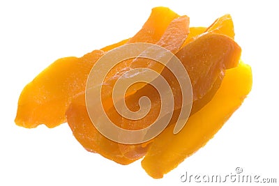 Dehydrated Sliced Mango Isolated Stock Photo