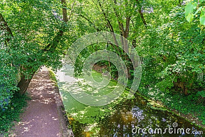 Delaware Canal Towpath, New Hope, PA Stock Photo