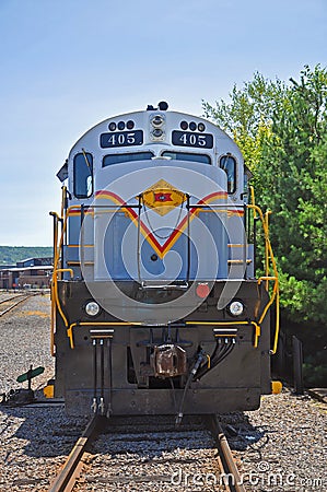 Lackawanna Railroad diesel locomotive, Scranton, PA, USA Editorial Stock Photo