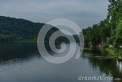 Delaware river at summer from Historic New Hope, PA Stock Photo