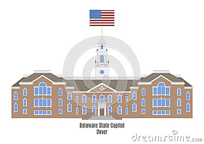 Delaware State Capitol Vector Illustration
