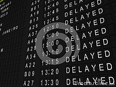 Delayed Flights Stock Photo